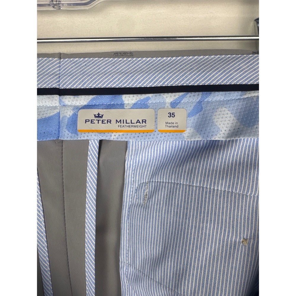 Peter Millar Crown Sport Featherweight Shorts Mens 35 Gray Performance Golf New - Picture 5 of 5